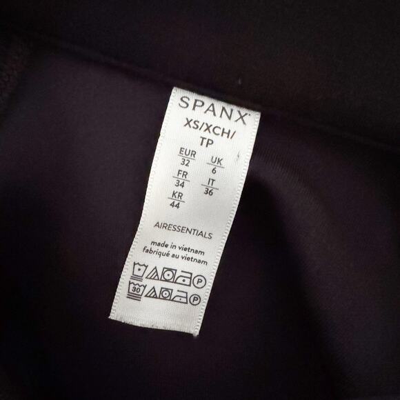 SPANX AirEssentials Half Zip Pullover Sweatshirt Very Black XS - Picture 10 of 12